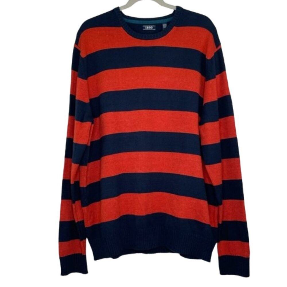Izod Ketchup stripped knit sweater size XL